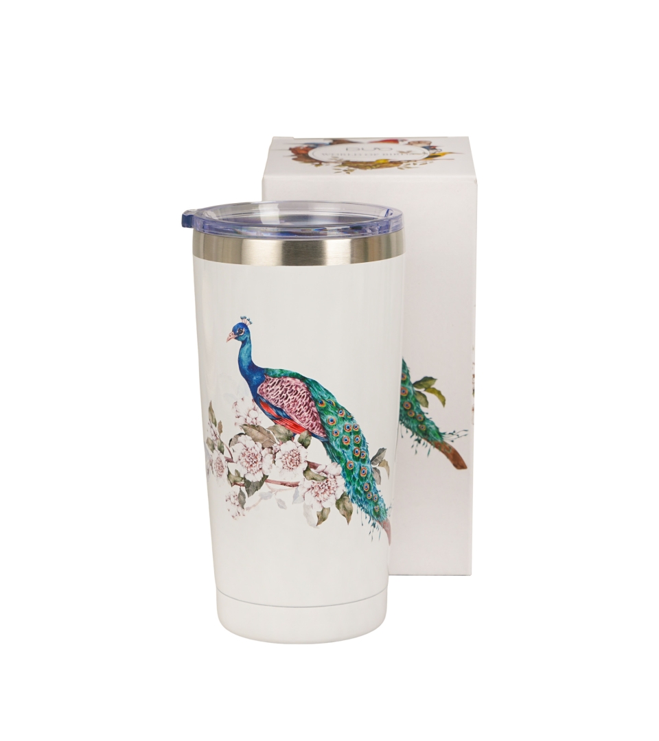 Einfacher Thermobecher Aus Stahl, 600 Ml, Paw – Vogelwelt / Tiere