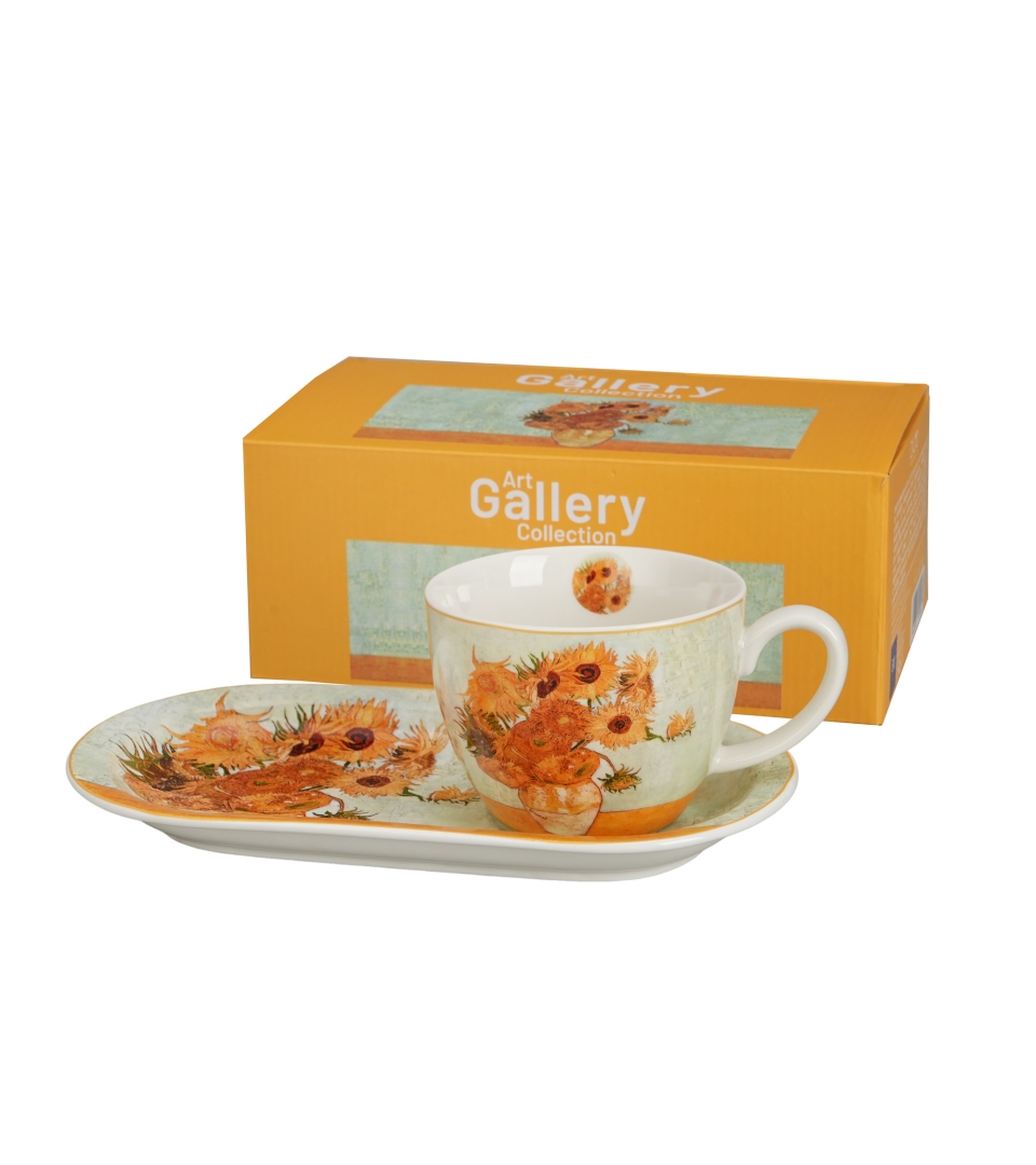 Jumbo-tasse Mit Langem Unterteller, Sonnenblumen, Vincent Van Gogh