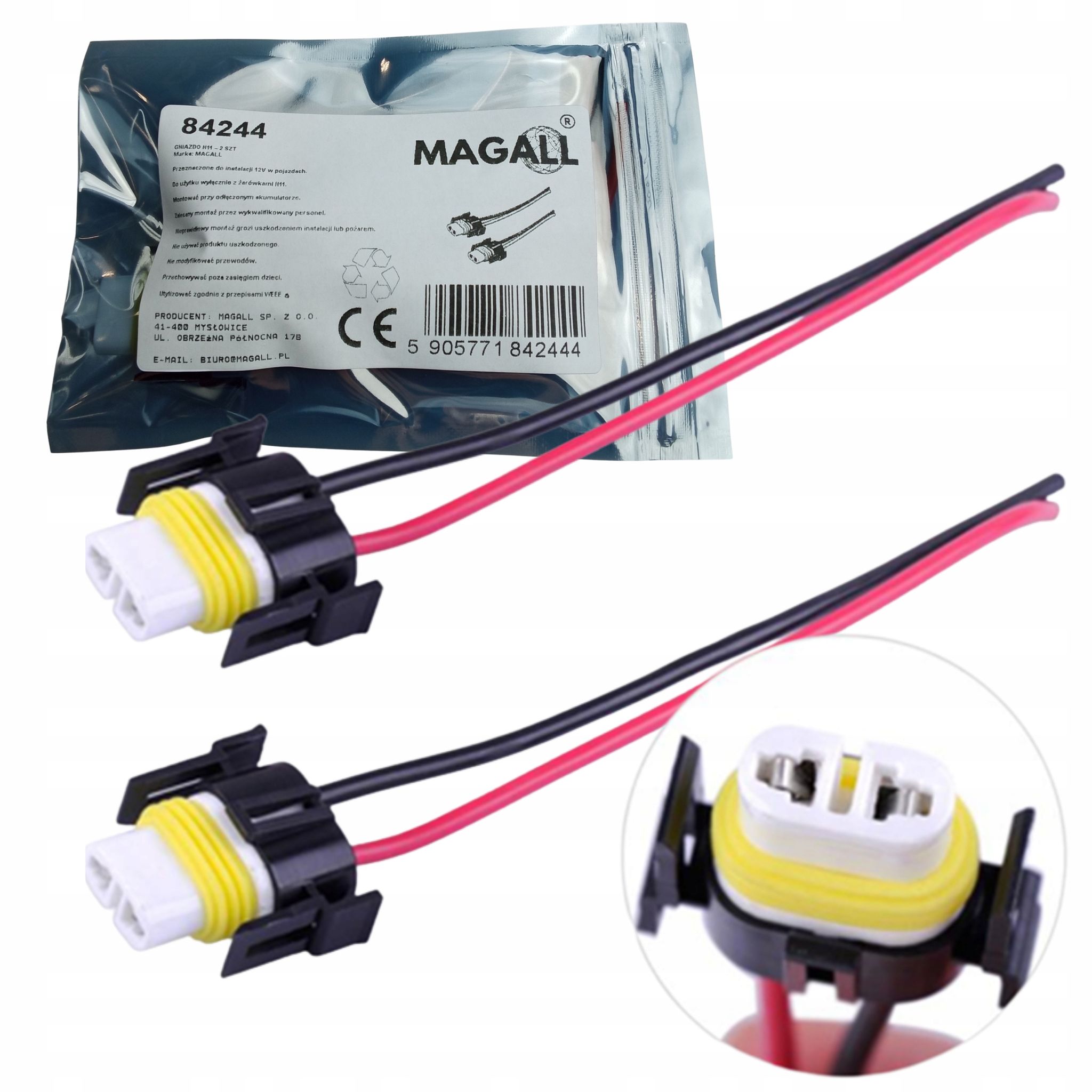 Würfelsteckverbinderstecker H11, 2er-set