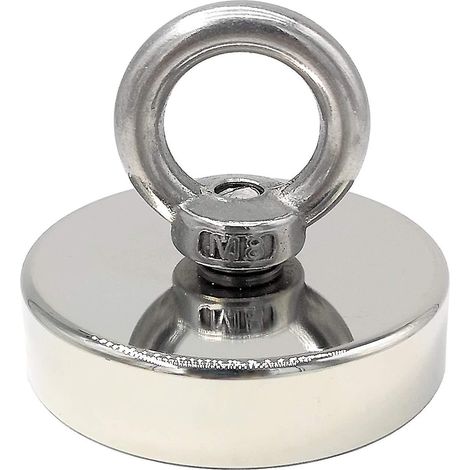 Superstarker Neodym-magnet 120 Kg – Starke Magnete – Ideal Zum Magnetfischen – 60 Mm Mit Neodym-öse