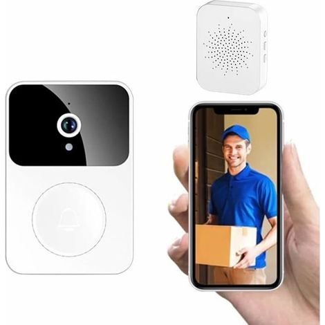 Trimec – Kabellos Verbundene Türklingel Mit Hd-kamera – Nachtsicht – Akkulaufzeit 3 ​​bis 6 Monate – Schnelle Installation Ohne Werkzeug – Smartphone-anwendung