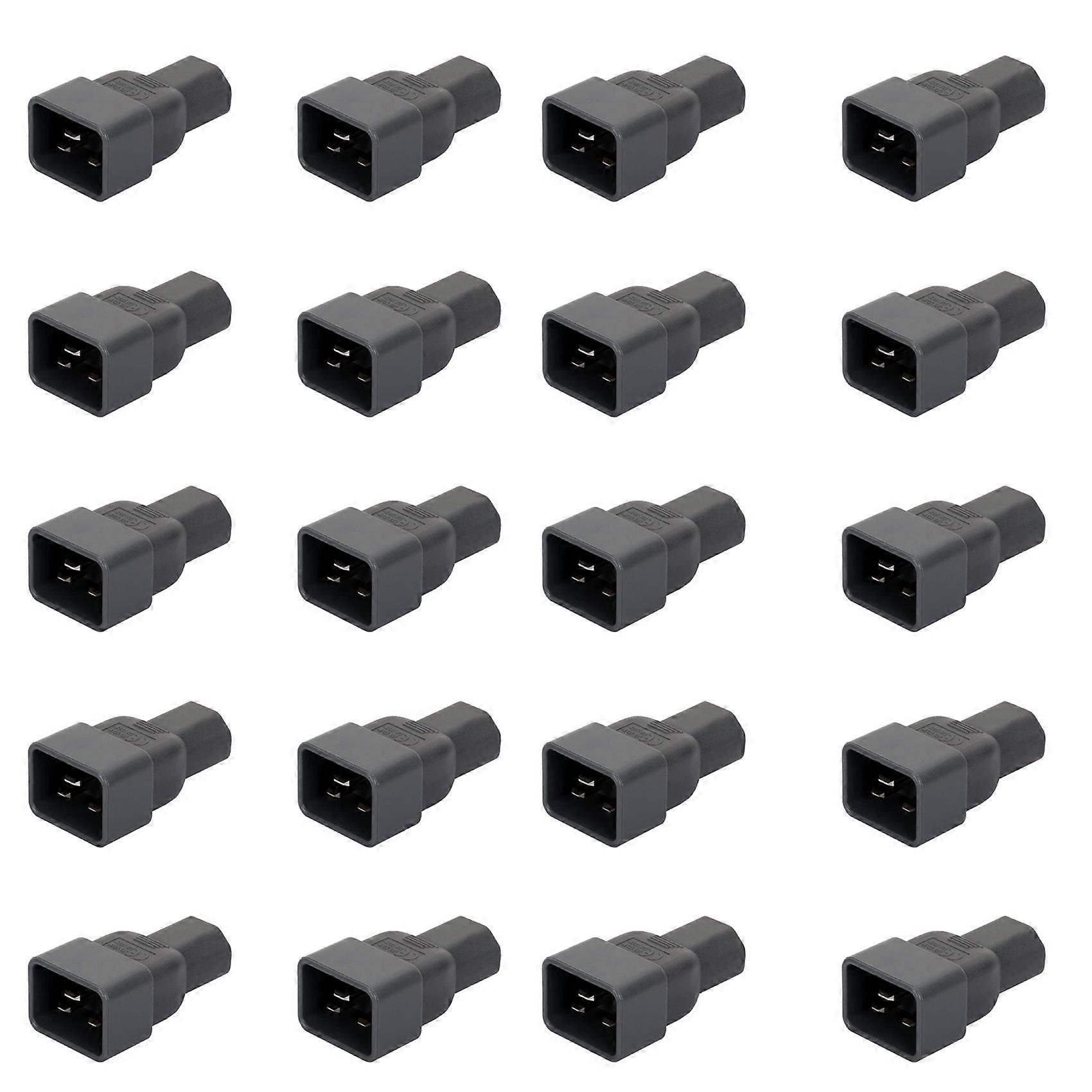 Adaptateur Secteur Iec 320 C13 Vers C20 (20 Unités, Couleur Beige), Convertisseur Iec 15 A Vers 10 A Et 16 A Vers 10 A, Connecteur D'Alimentation C20 16 A Vers C13 10 A