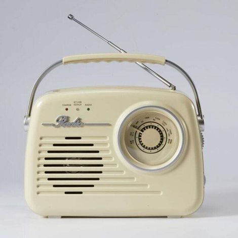 Tragbares Retro-vintage-radio Mit Bluetooth Und Mehreren Wiedergabeoptionen
