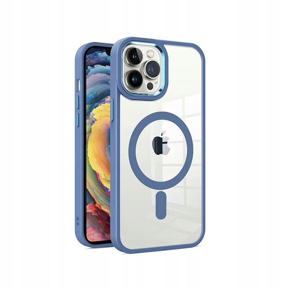 Magsafe Hülle Für Iphone 15 Pro, Blau, Tpu-pc-schutz, Transparent
