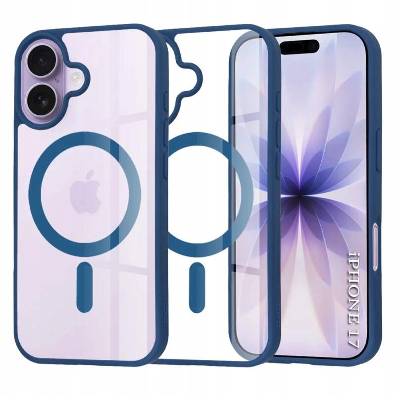 Magsafe Hülle Für Iphone 17 Blau Tpu Pc Schutz Transparent