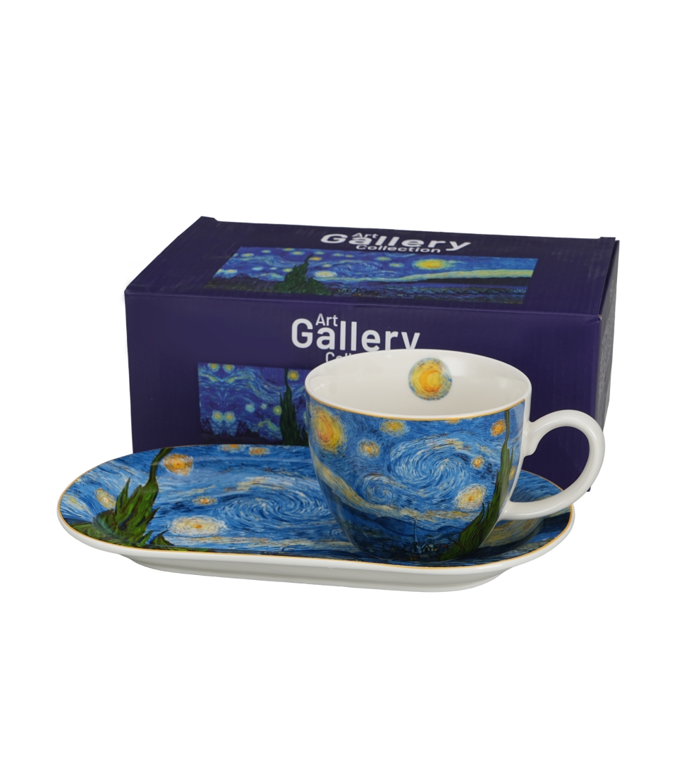 Jumbo-tasse Mit Langer Untertasse, Sternennacht, Vincent Van Gogh, Sternennacht