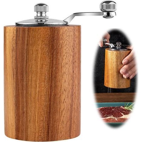 Honornic – Pfeffermühle, Rotierende Manuelle Meersalzmühle, Gewürzmühle, Salz- Und Pfefferstreuer, Keramikmahlwerk, Für