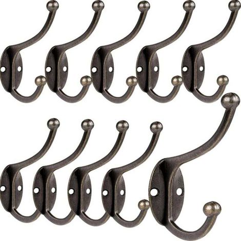 Retro-haken, Kleiderhaken, Wandmontage, Vintage-metall-türhaken Für Badezimmer, Küche, Schlafzimmer, Eingang, 10 Stück, Bronze