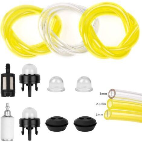 Kraftstoffschlauch-set Für Freischneider, Universeller Mäher-kraftstoffschlauch Mit Kraftstofffilter, 2,5 Mm 3 Mm Kraftstoffschlauch, Primerbirne Und Dichtung Für Rasentrimmer, Gebläsemäher