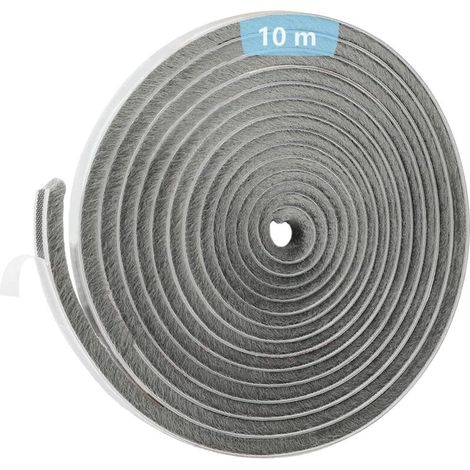 10 M (l) X 9 Mm (b) X 9 Mm (t), Türbürstendichtung, Grau, Fensterdichtung Für Schallschutztür, Selbstklebende Bürstendichtung, Schiebetür-bürstendichtung, Moskitonetz-bürstendichtung