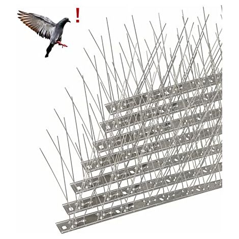 Anti-tauben-spike Aus Edelstahl, 6,6 Meter, Packung Mit 20 Anti-vogel-spikes Zum Abschrecken Von Krähen, Spatzen, Katzen, Tierfreundlich