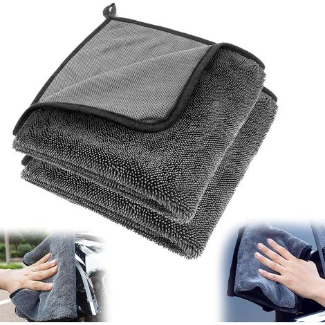 Houhence – Mikrofaser-autohandtuch 90 X 60 Cm – Gewicht 600 G/m² – Maschinenwaschbar – Streifen- Und Fusselfreie Reinigung