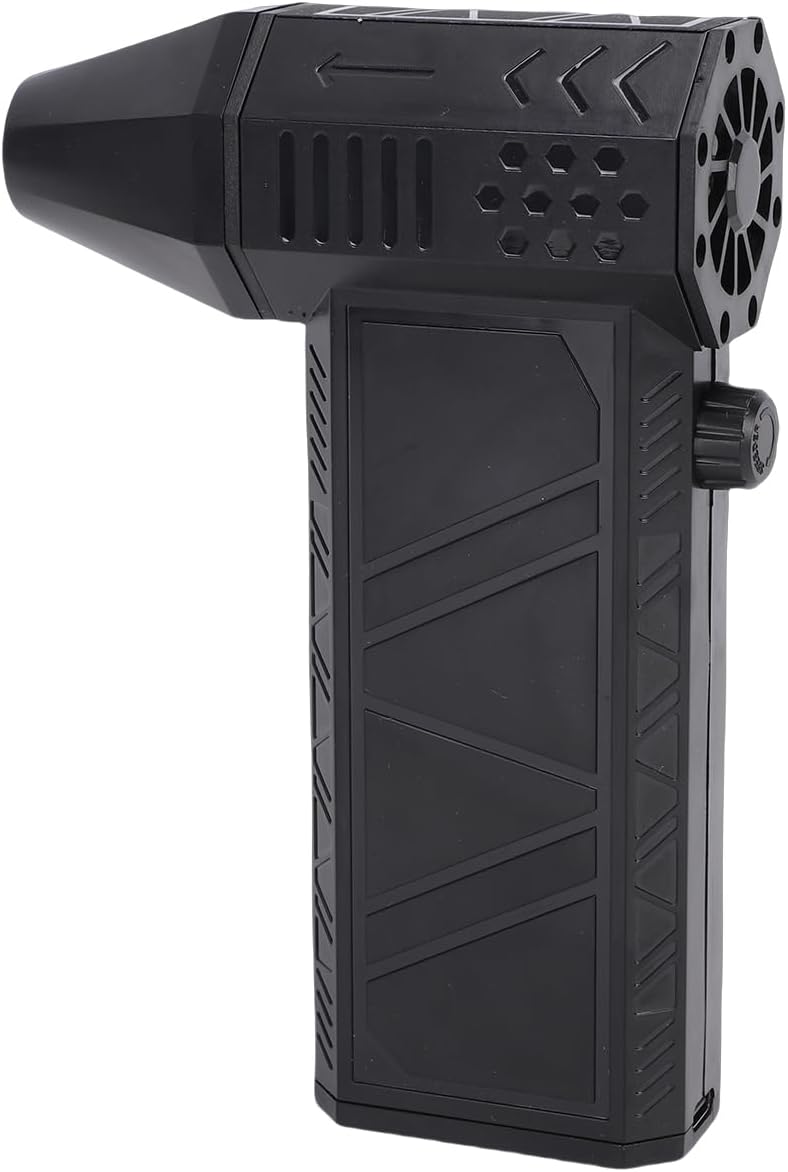 Doppelt Tragbarer, Wiederaufladbarer Turbo-ventilator Mit 4000 Mah Akku, 13000 U/min, Einstellbarer Höchstgeschwindigkeit, Bürstenlos, Mehrere Düsen Für Die Autoreinigung, Tastaturreinigung Usw. (turb