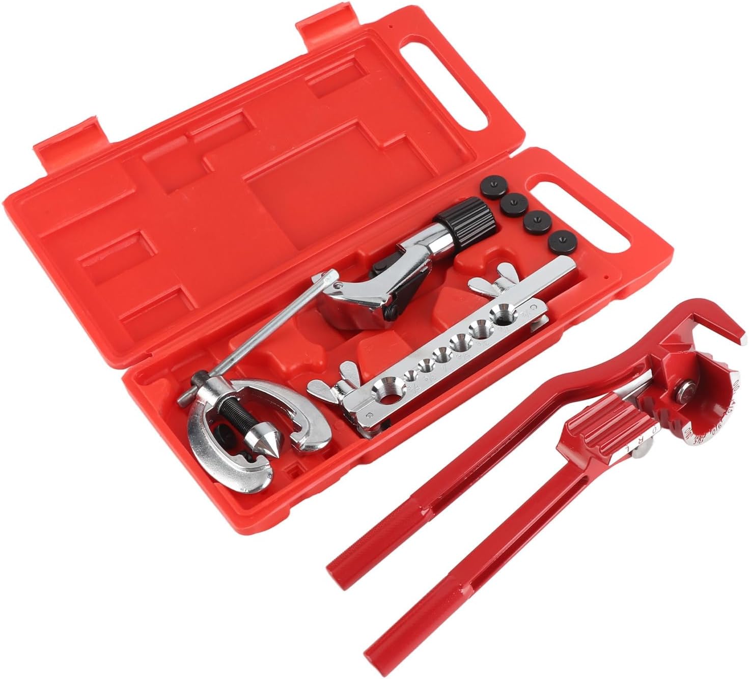 Bremsbördelwerkzeug-set, Rohrbiegeset Für Stahl- Und Aluminiumlegierungen 1 4 5 16 3 8 Zoll, Einfach Und Doppelt Bördelnd Mit Schneidwerkzeug Für Amateure