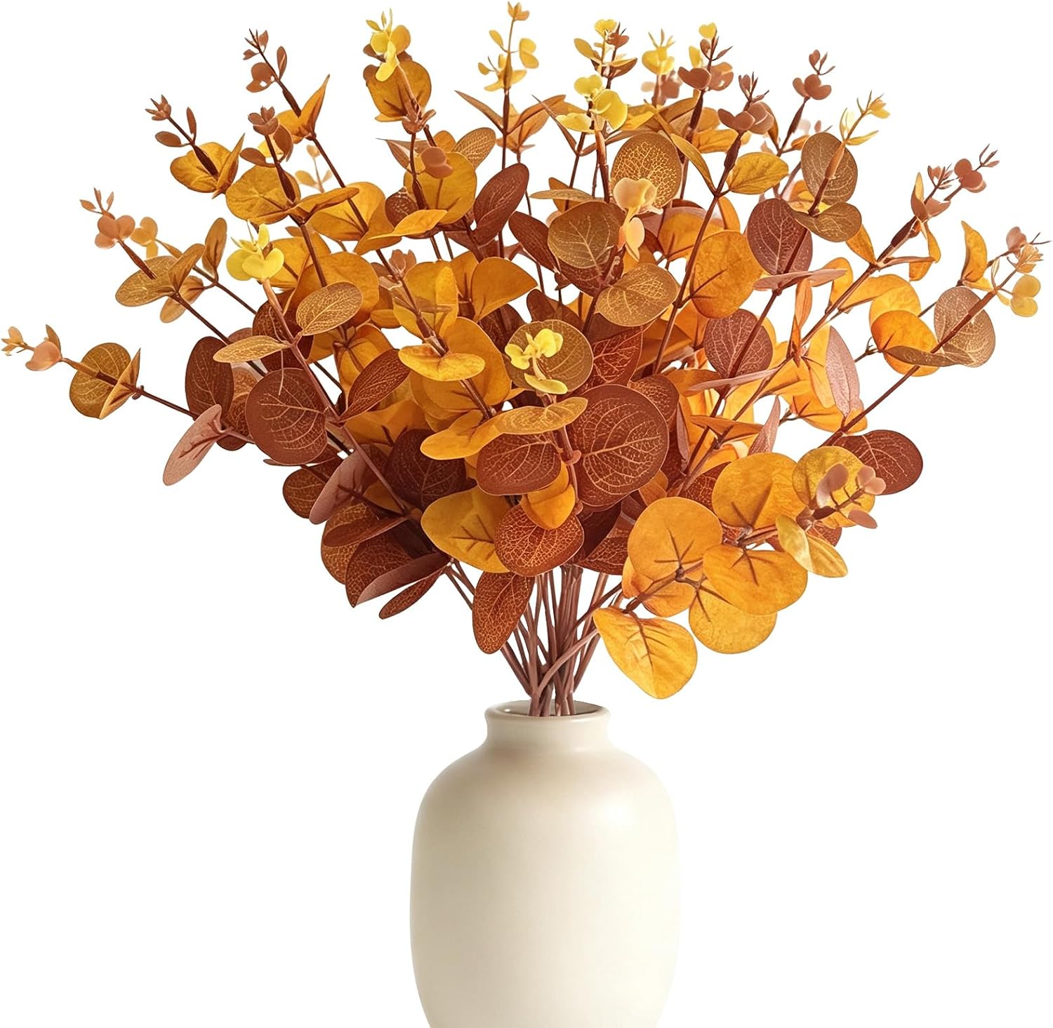 Set Mit 8 Künstlichen Herbstblumensträußen – Eukalyptus – Herbstblumendekoration – 2 Farben