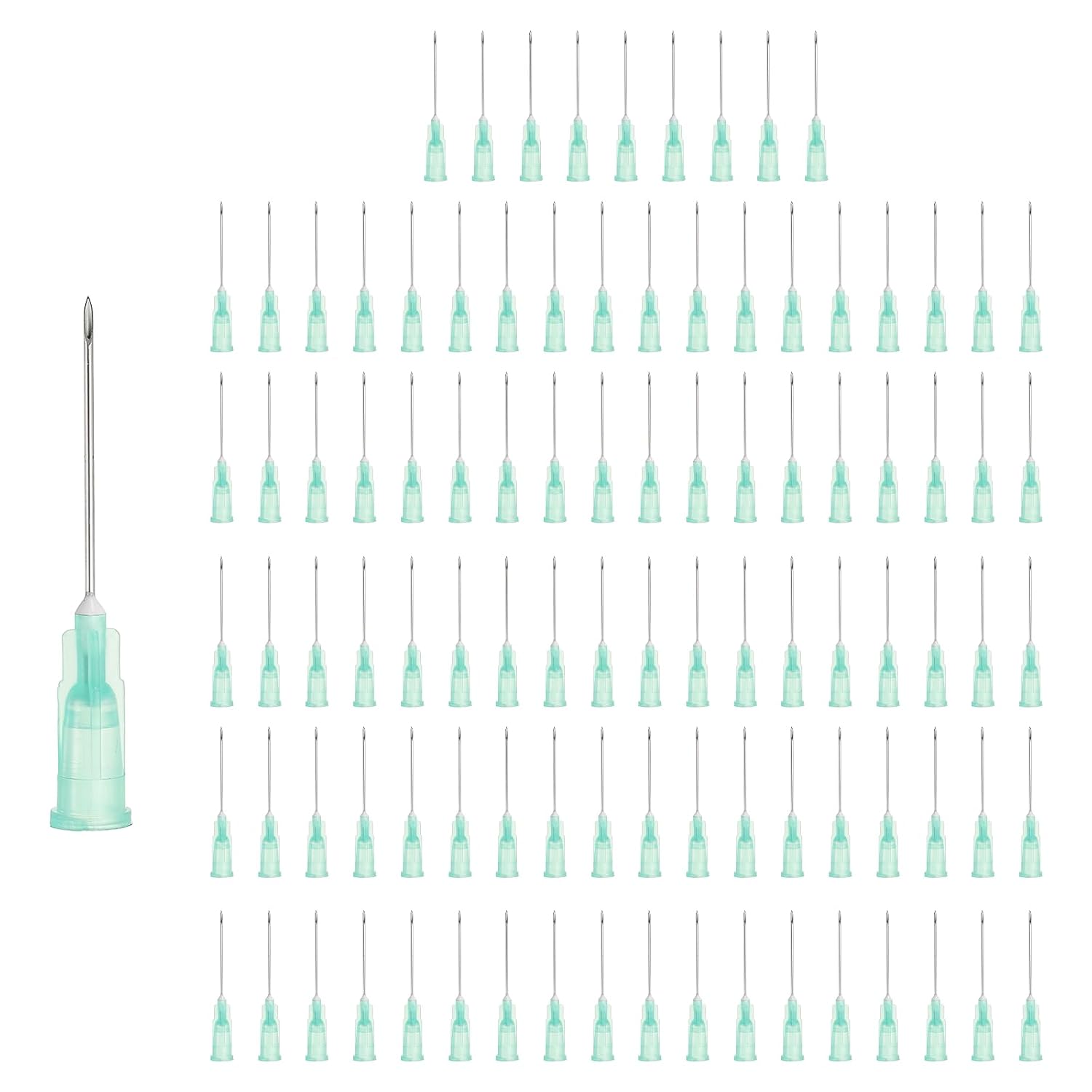 Dosiernadeln, Edelstahlspitze, 21g, 1,69 Zoll, Grün, 100 Stück