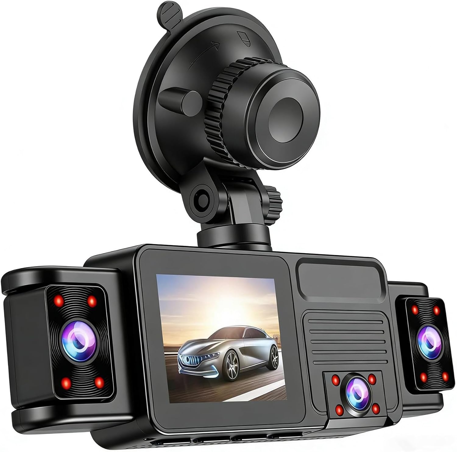 2k 5-kanal Dashcam, 360°-rundumsicht, Autokamera Mit Nachtsicht, Wdr-parkmodus Für Synchronisierte Aufnahmen, Objektive Zur Eliminierung Von Toten Winkeln