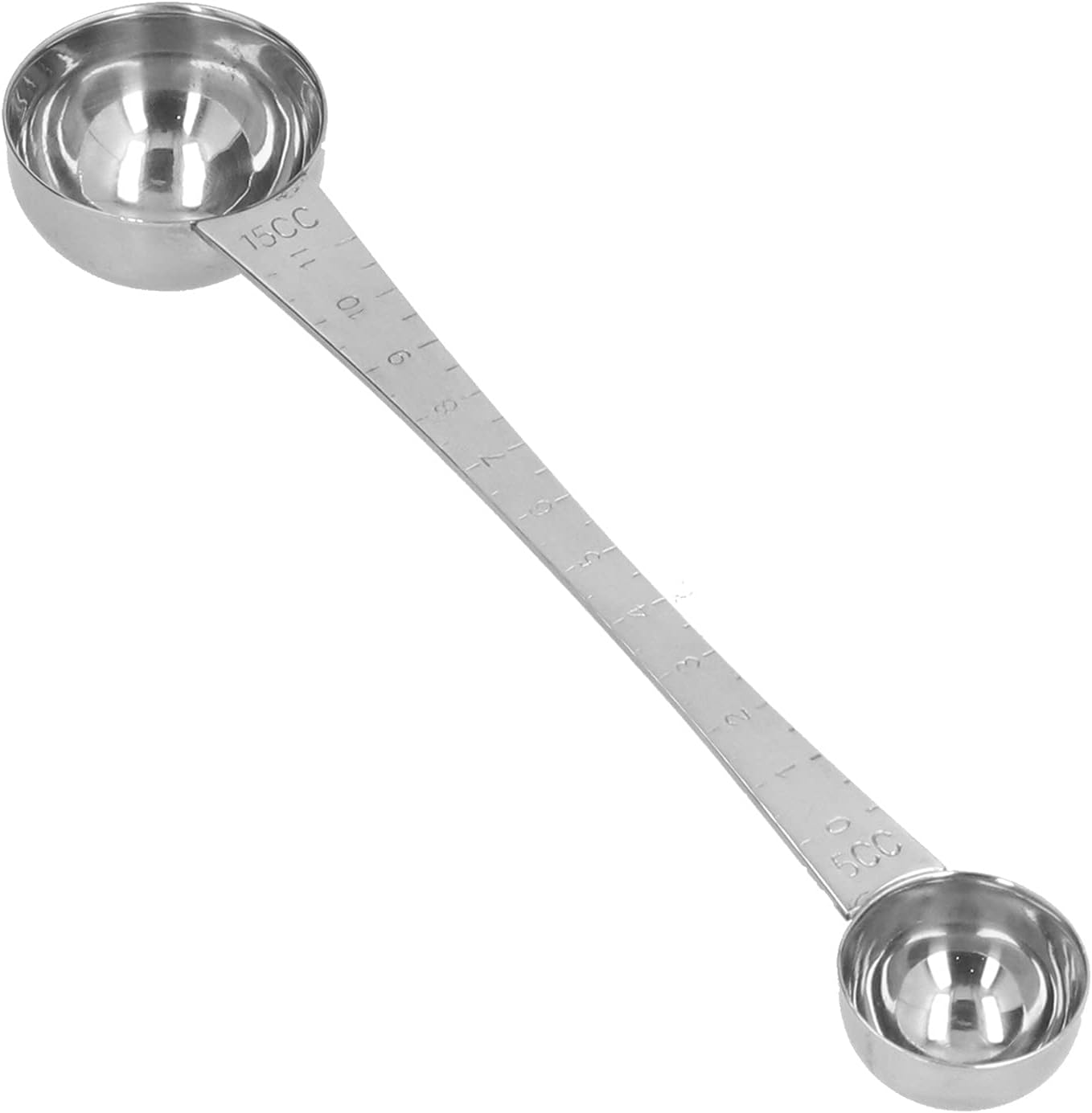 Teelöffel Aus Edelstahl, Doppelseitiger Messlöffel, 4 X 20 Cm, Hochglanzpoliert, Für Kaffeepulver, Tee, Mehl, Proteine