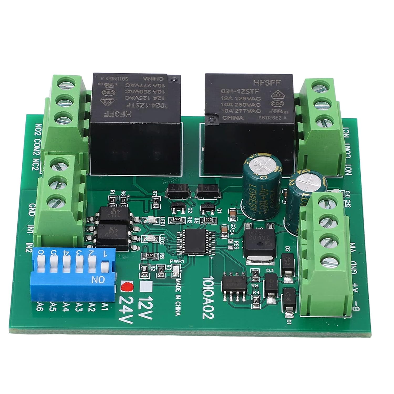 2-kanal-relaismodul, 24-v-pcb-relaissteuerung, 9600 Bps Standardeinstellung Mit Hardware-reset, Tvs-schutz, Einfache Installation Für Steuerungstechnik-enthusiasten
