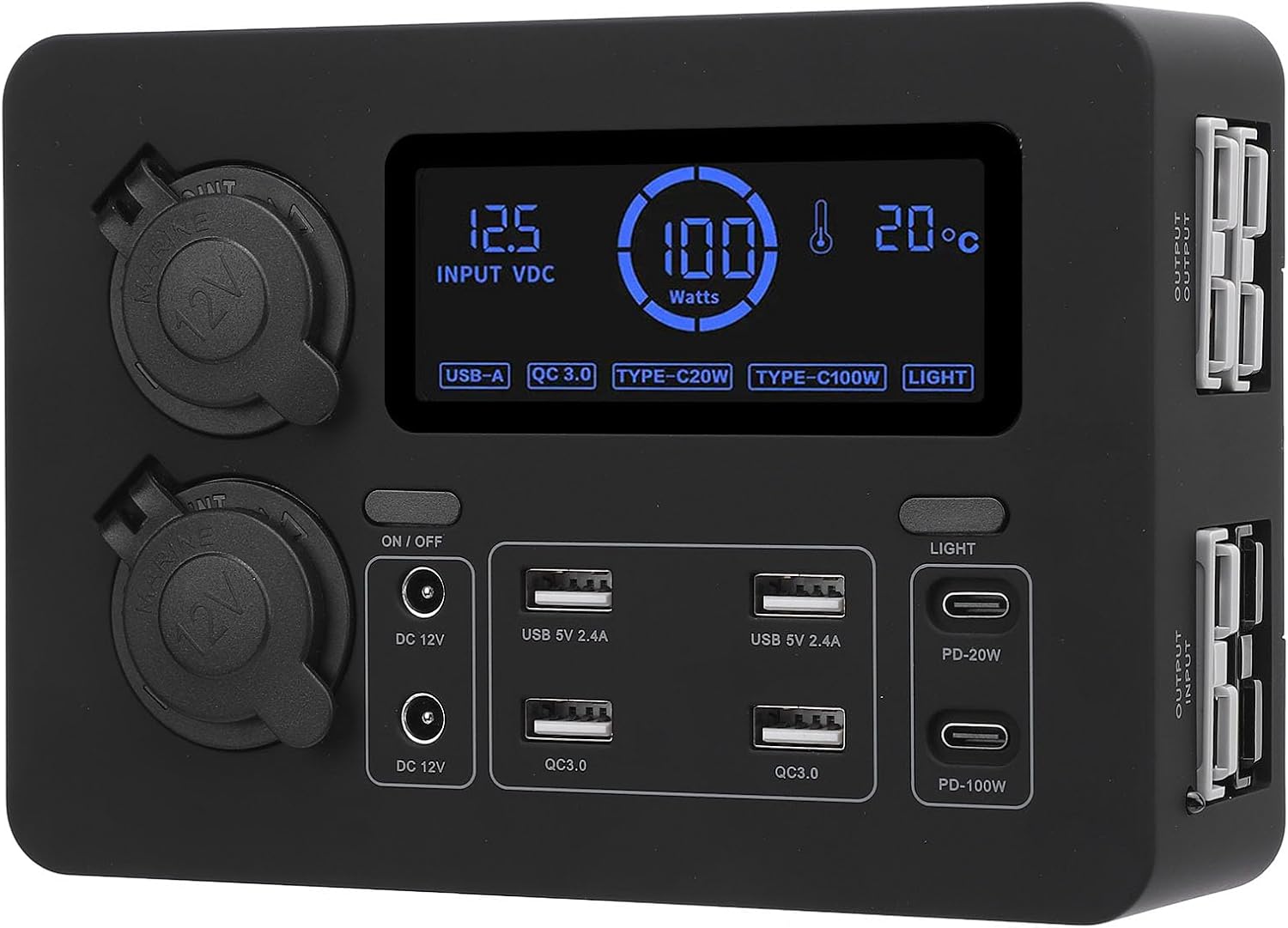12v Mini-powerbox Mit Lcd-bildschirm, Tragbares Netzteil Für