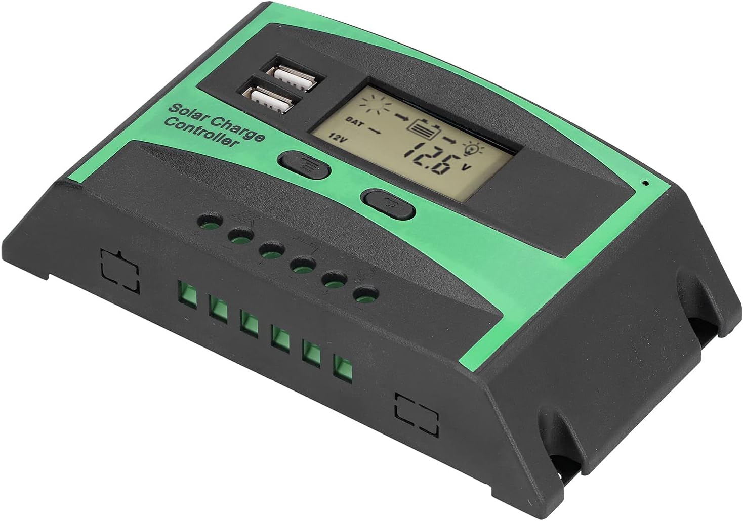 Dual-usb-solar-laderegler, 30a Pwm 12-24v Automatik
