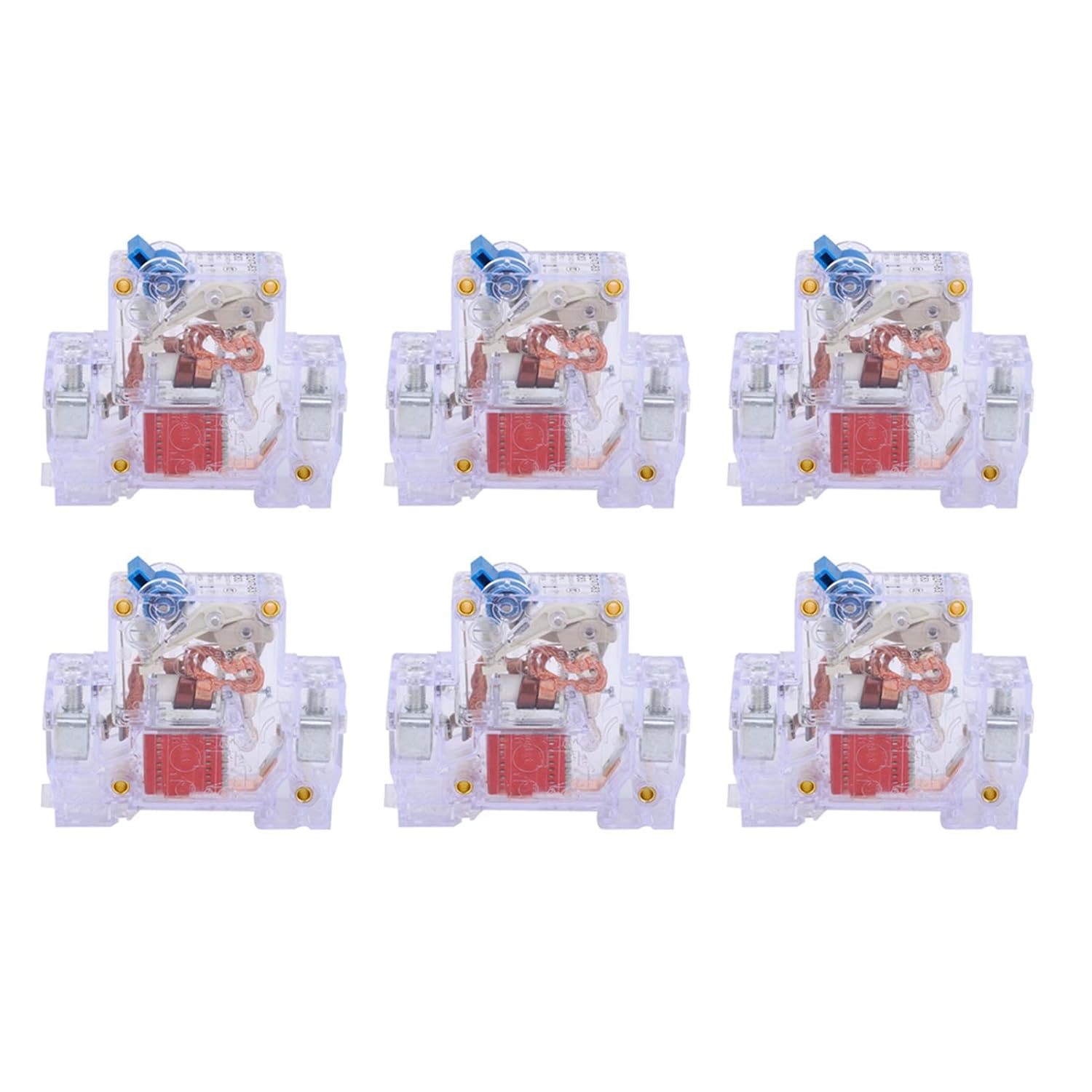 Miniatur-leistungsschalter, Transparent, 12er-packung Dz47-63 1p 6-63a
