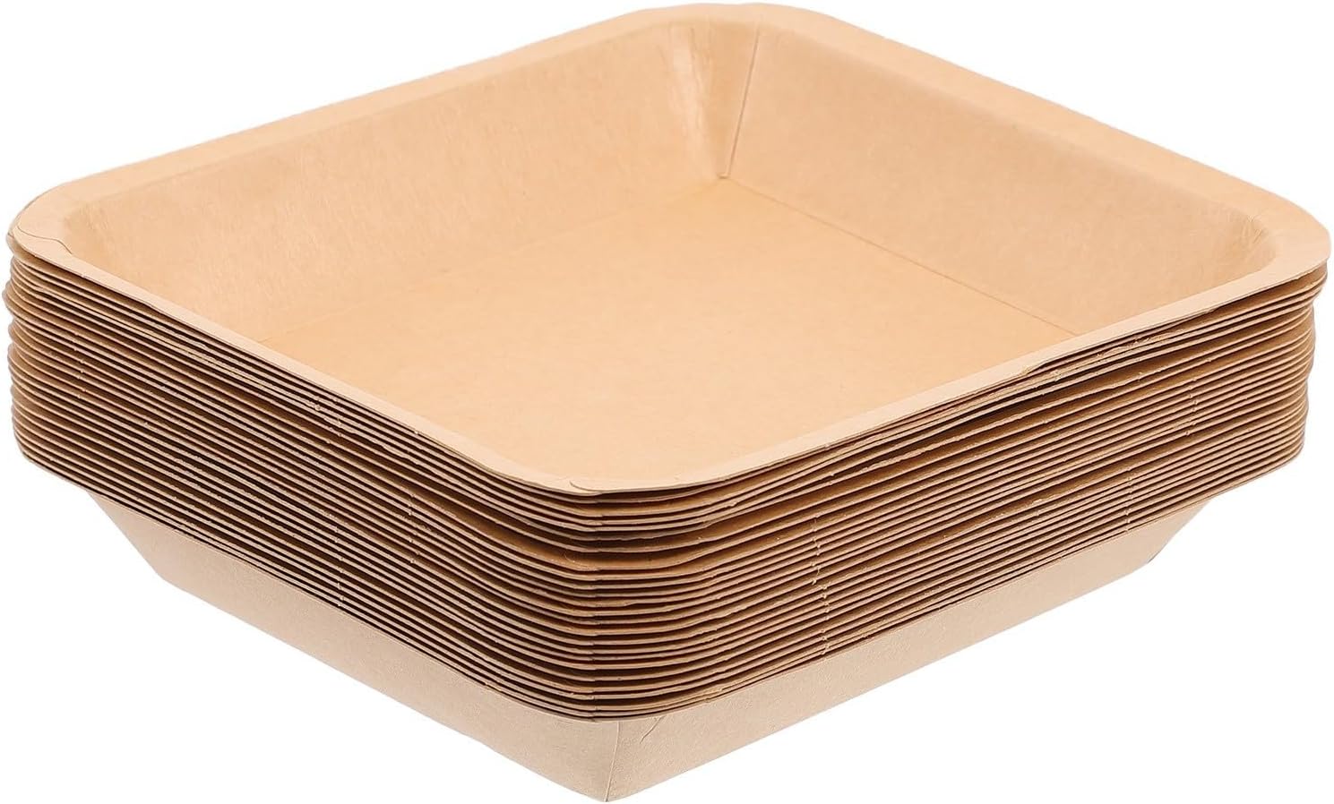 25-teiliges Set Einweg-grillteller Aus Kraftpapier, Dickwandig