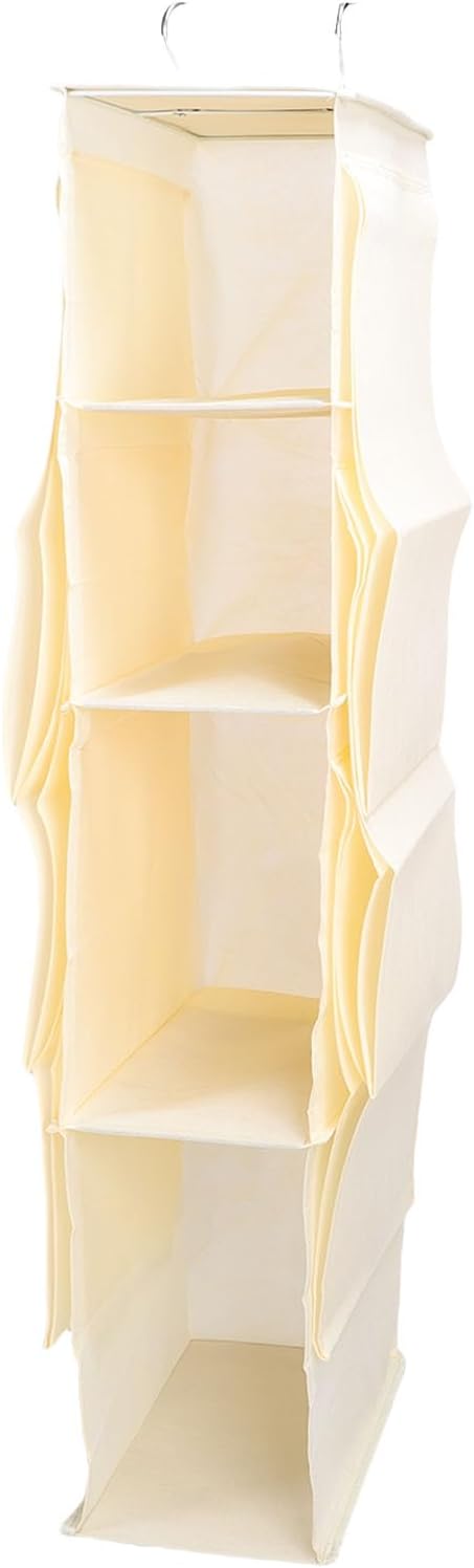 Hängender Handtaschen-organizer, Vier Fächer (beige)