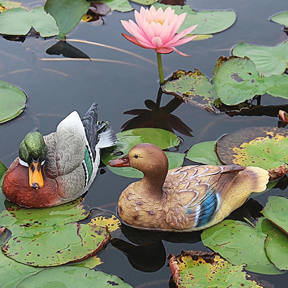 Schwimmende Entenstatue Zur Teichdekoration, Garten- Und Pooldekorationsskulptur, 21,5 X 11,8 Cm, 300 G, Geeignet Für Gartenteich Und Schwimmbad (fischerei)