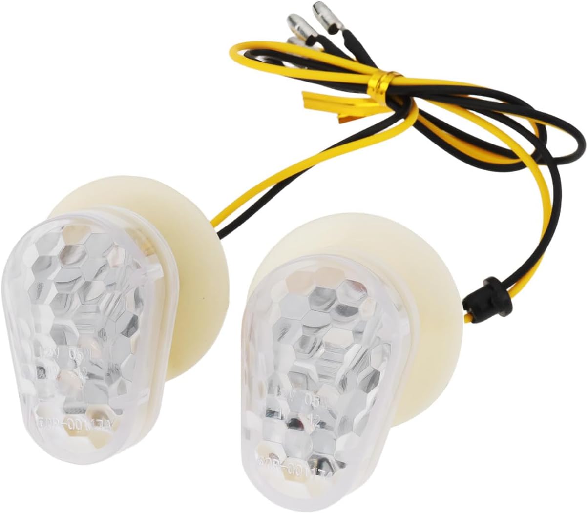Einbau-led-motorradblinker, Klare Gläser, Paar, Vorne Gelb, 12 V, Kompatibel Mit Kawasaki Zx12r 2000-2005