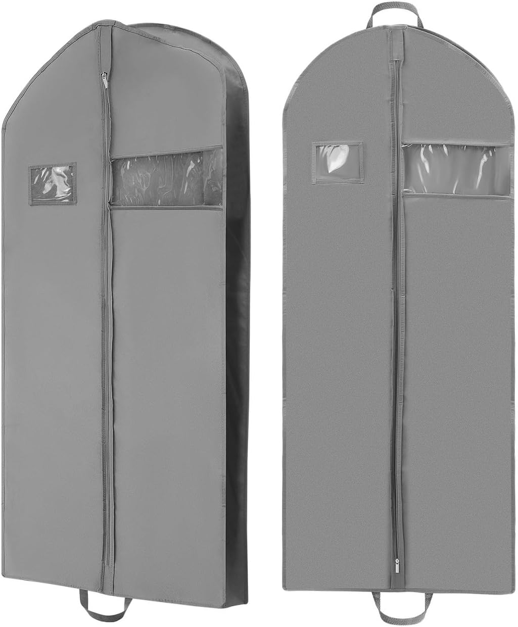2-teiliger Kleidersack Zum Aufhängen, Transparentes Vliesmaterial, 152 X 60 X 10 Cm