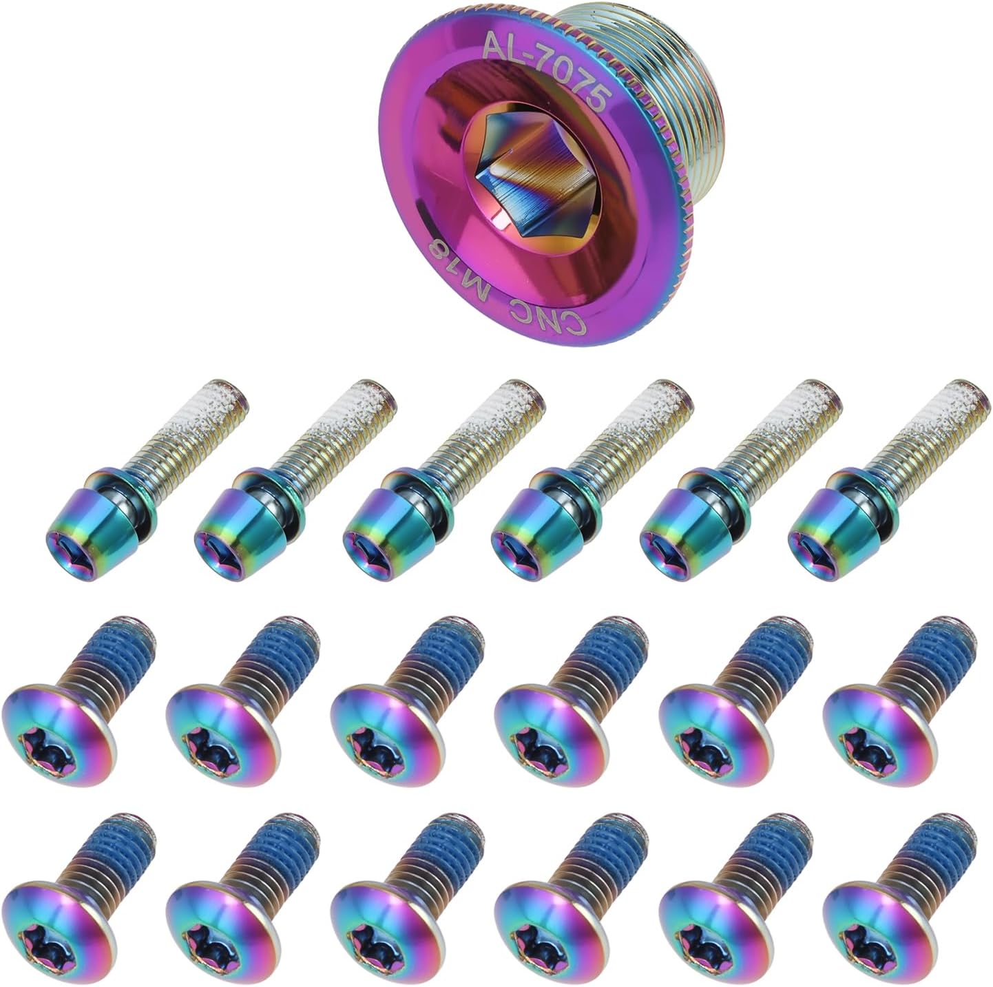 Rainbow Fahrradschrauben-set Für Rennräder Und Mountainbikes, Inklusive M5x10- Und M5x18-schrauben, Kompatibel Mit Rennrädern Und Mountainbikes
