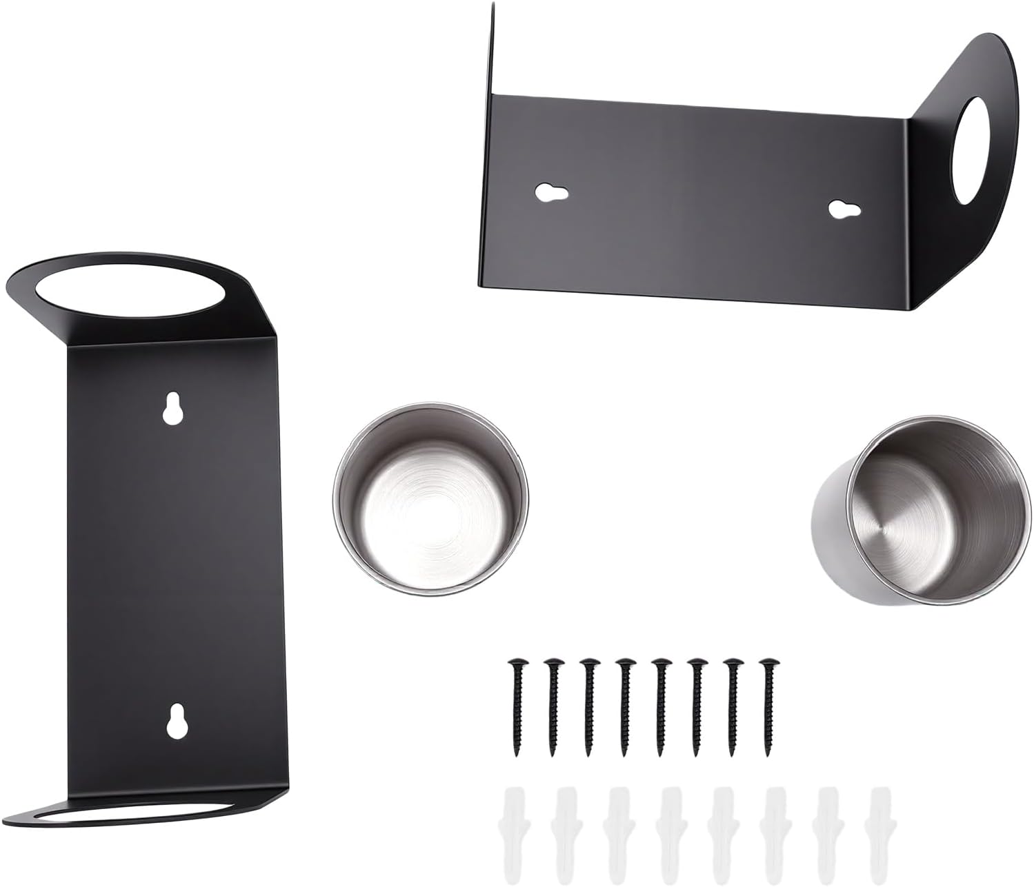 2er-pack Öleinfülltrichter Mit Abnehmbaren Bechern, Wandmontage Inklusive Befestigungsmaterial Für Werkstatt Und Garage