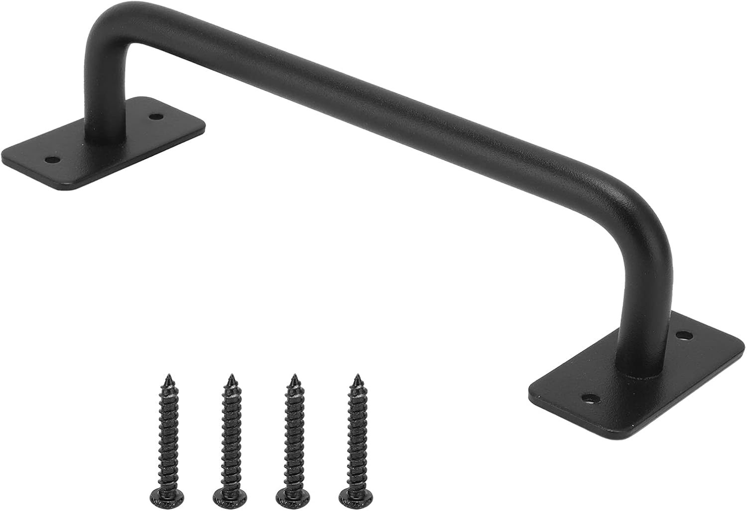 Scheunentürgriff Aus Kohlenstoffstahl, Mattschwarze Köperbindung, 22 Cm (8,7 Zoll) Schiebetürgriff Für Kleiderschrank, Gartenhaus, Garage