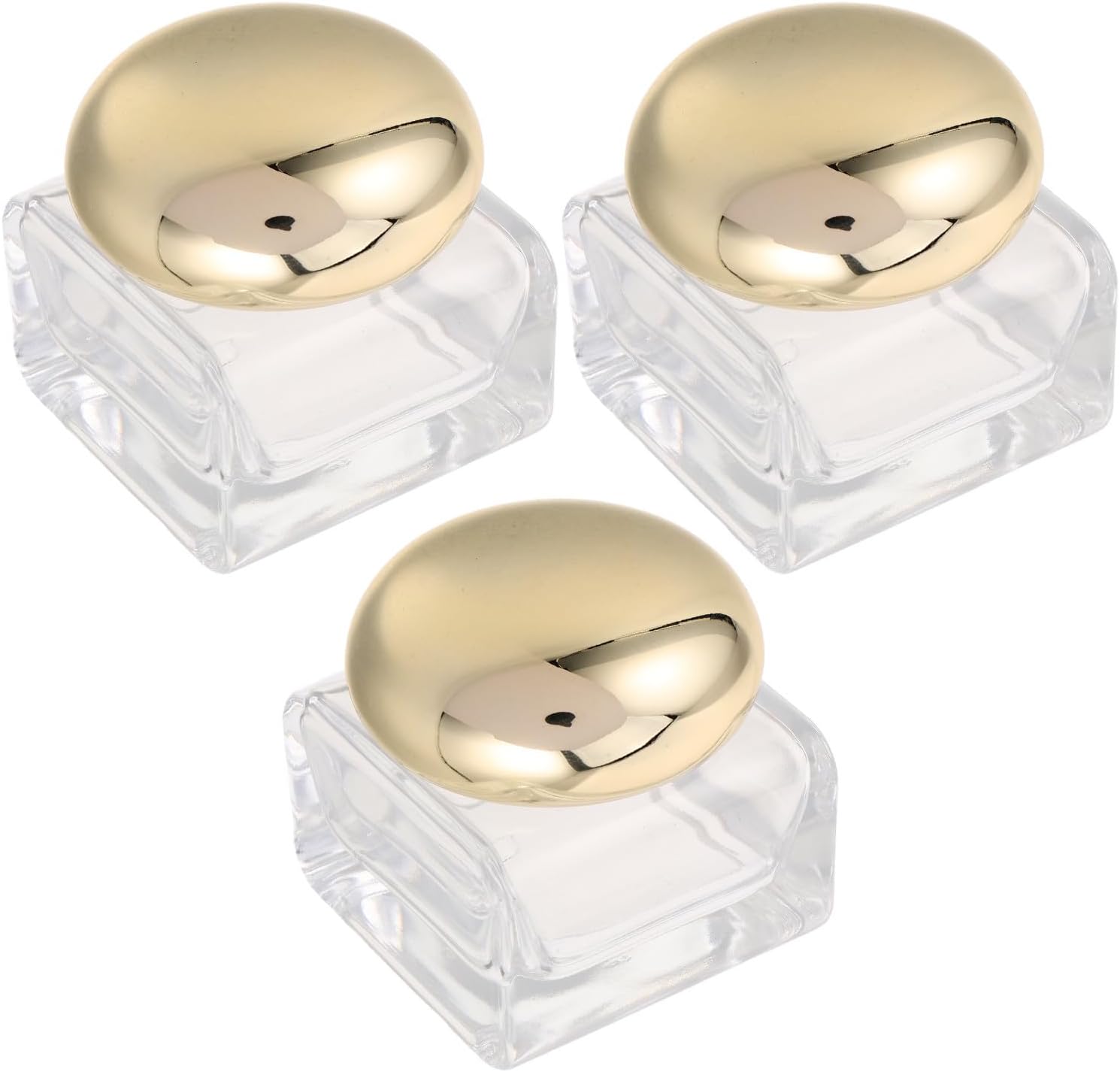 3-teiliges Kosmetikcreme-glas-set Mit Deckel, Leerer, Quadratischer, Transparenter 50-g-glastiegel Für Make-up Auf Reisen Oder Zu Hause