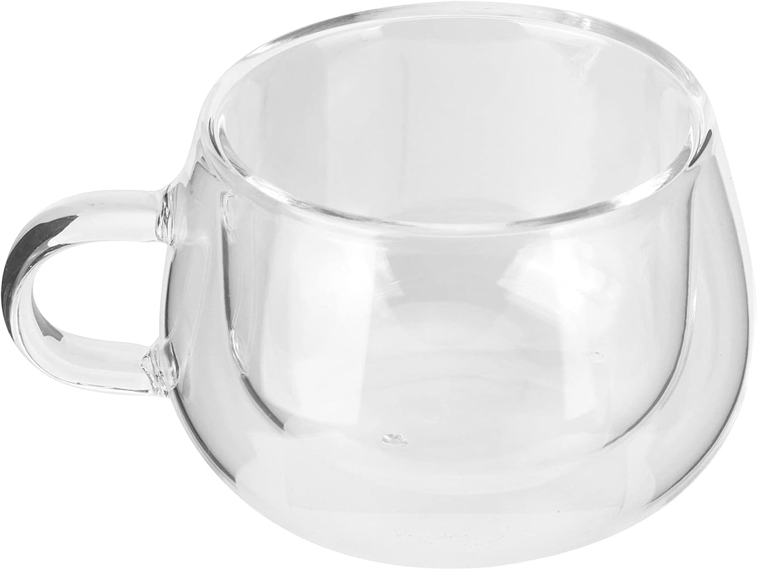 Doppelwandiger Glasbecher (150 Ml) Mit Henkel, Isolierter, Transparenter Kaffeebecher Für Heiße Und Kalte Getränke, Ideales Geschenk Für Küche Und Haushalt