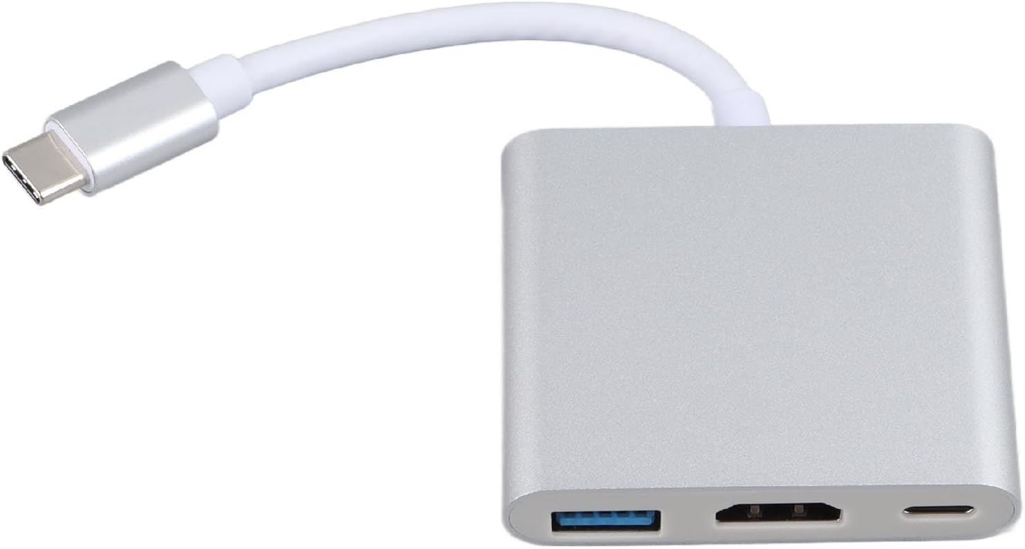 Usb-c-dockingstation, Usb-c-hub Aus Aluminium, 3-in-1-adapter