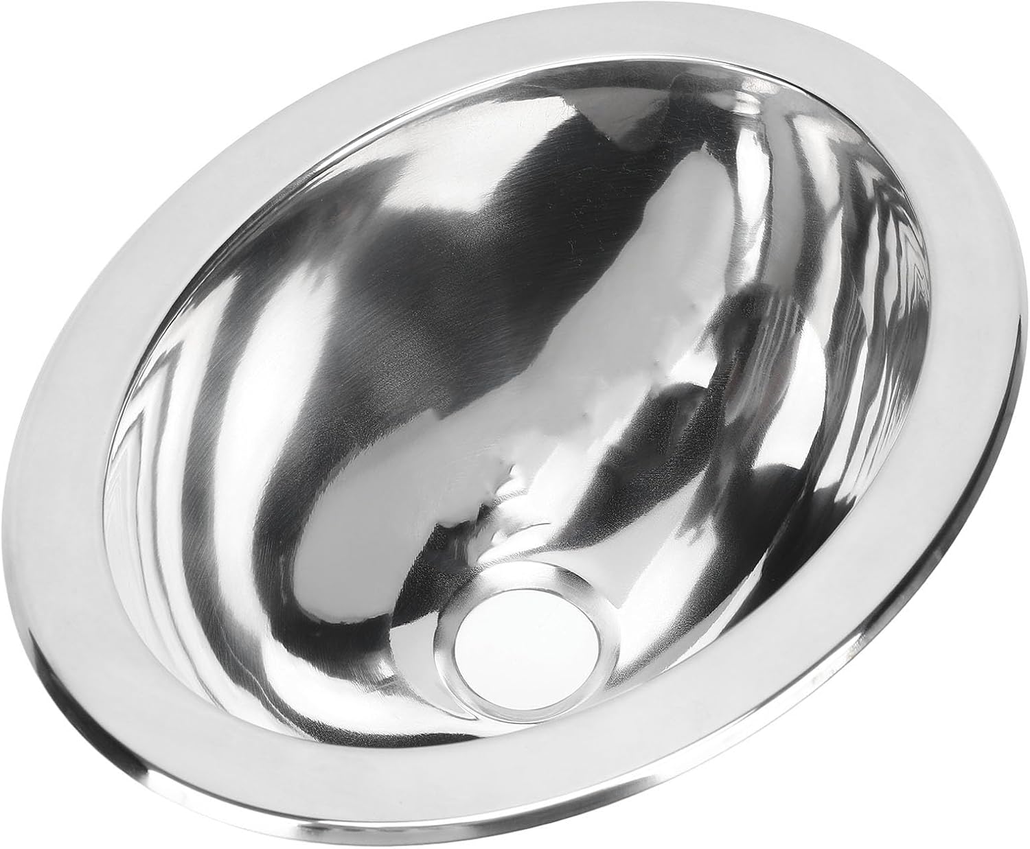 Rundes Spülbecken Aus Edelstahl 304, Kleine Einzelbecken-küchenspülen, Spülbecken Mit 40-mm-abflussloch, Ideal Für Wohnmobile, Boote, Wohnwagen Und Badezimmer
