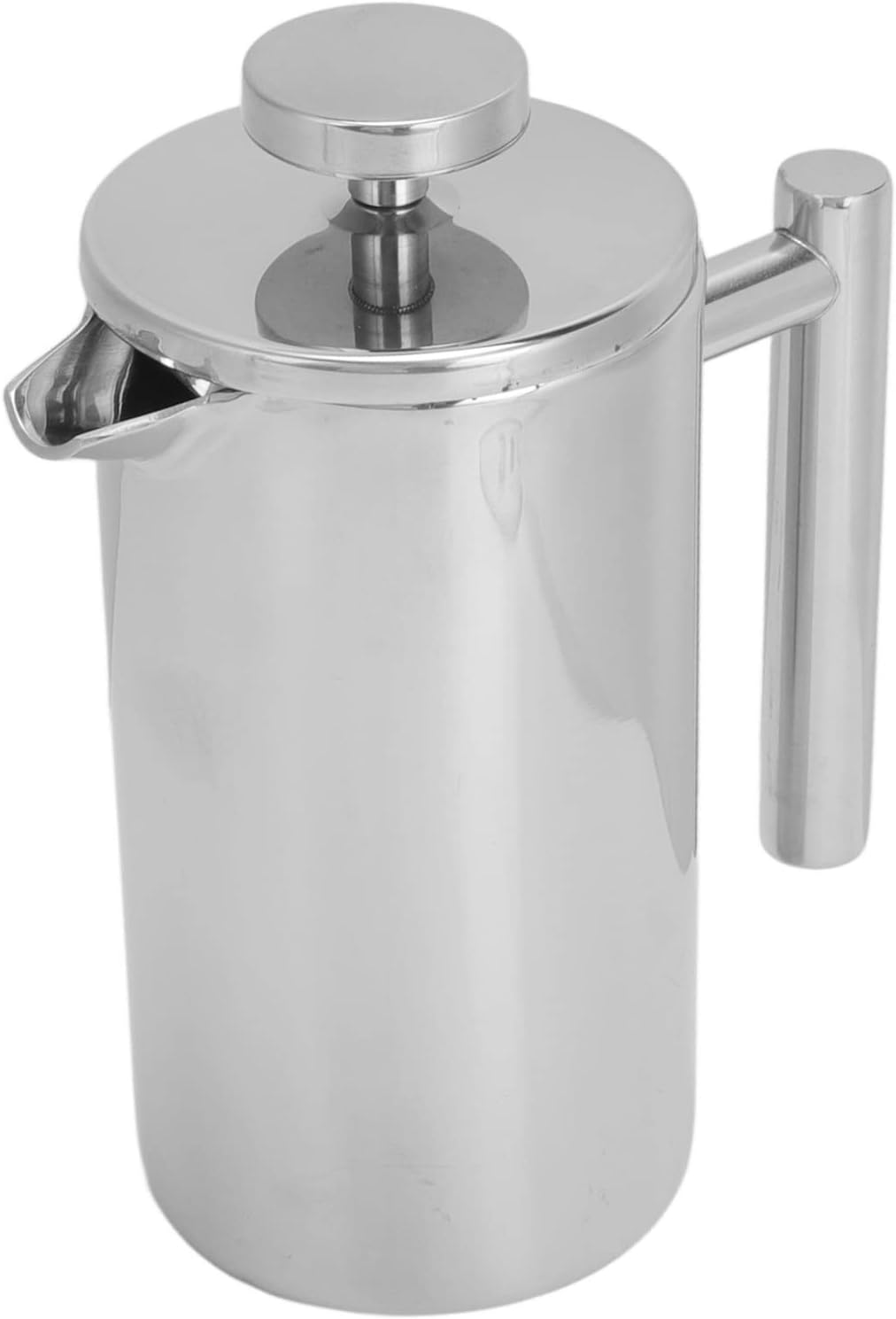 French-press-kaffeebereiter Aus Edelstahl, Dreifachfilter, Doppelwandig Isoliert, 1 Liter, Mit Warmhaltegriff Für Camping Und Reisen