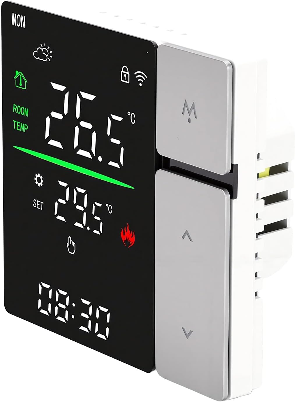Intelligenter Thermostat, Genauigkeit ±1°c, Programmierbar, Wandmontage