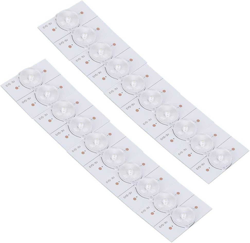 3v Smd-lampenperlen Mit Glasfaserplatte, Konkave Linsenstreifen Für Die Led-tv-reparatur, 20-teiliges Set Energiesparlampen-austauschwerkzeuge