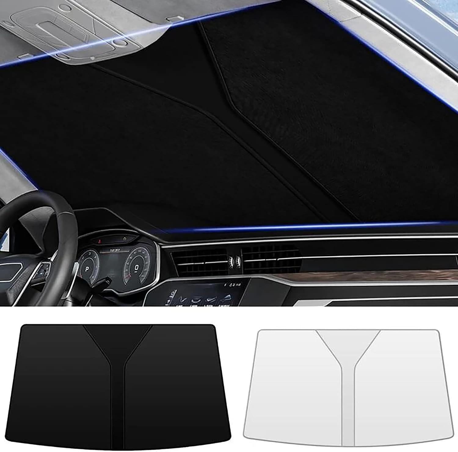 Sonnenschutzblende Für Die Frontscheibe, Passend Für Mini Countryman (f60) Ab 2017–2024, Faltbar Und Tragbar, Uv- Und Hitzeschutz – Weiß