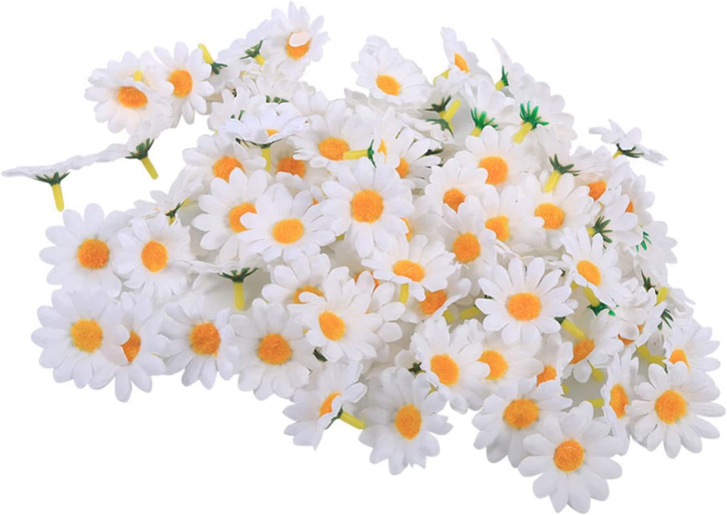 Kleine Künstliche Seidenblumen, 100 Stück, Künstliche Gänseblümchen Mit Zwei Blütenblattreihen Für Hochzeitsdekoration