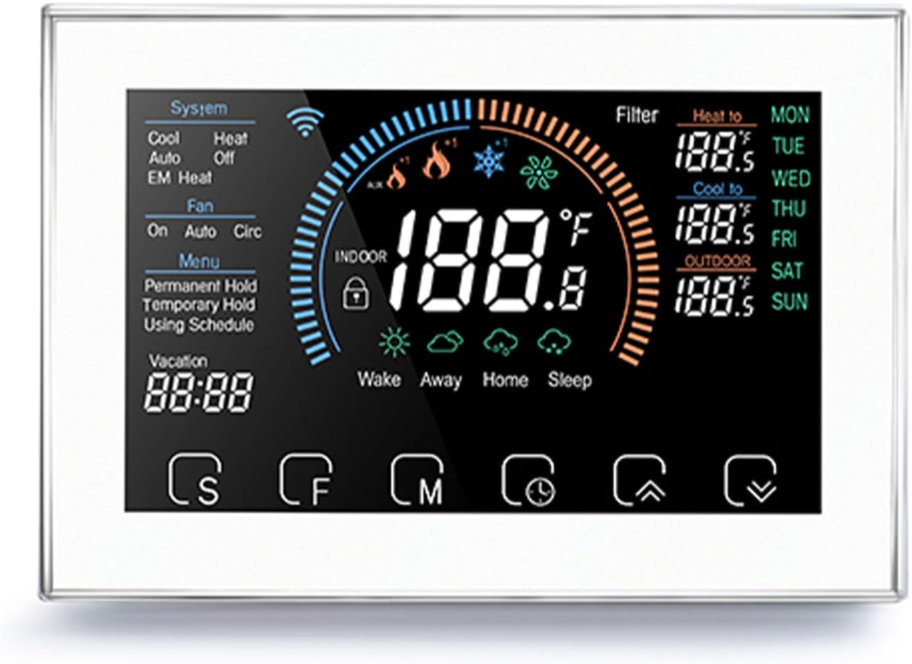 Thermostat Mit Lcd-anzeige (weiß)