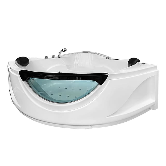 Acquavapore - Whirlpool Vollausstattung Pool Badewanne Eckwanne Wanne W25h-th-sc 150x150cm Mit Heizung, Aktive Schlauch-reinigung