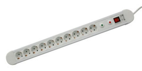 Sockel 10 Steckdosen Mit Überspannungsschutz Weiß Electro Dh 36.260/b