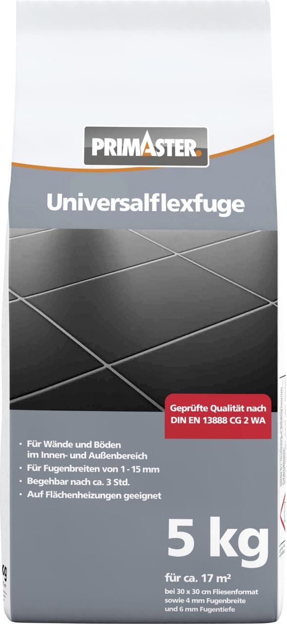 Universalflexfuge Silbergrau 5 Kg 1 - 15 Mm - Primaster