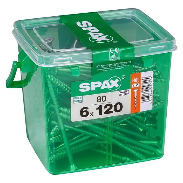 Spax - Universalschrauben 6.0 X 120 Mm Tx 30 - 80 Stk. Holzschrauben