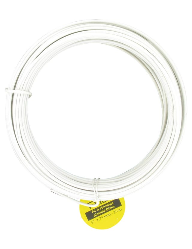 Wäscheleine Aus Gefilztem Kunststoff Weiß Ø 2,75 Mm 25
