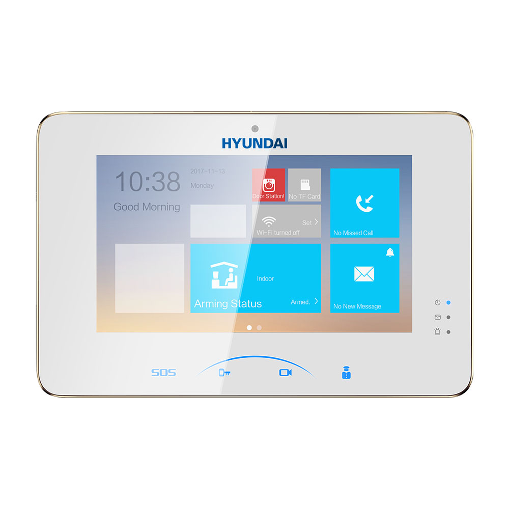 Hyundai HYU-559 IP Innenstation mit 7 Zoll Touchscreen, Kamera und Notruftaste